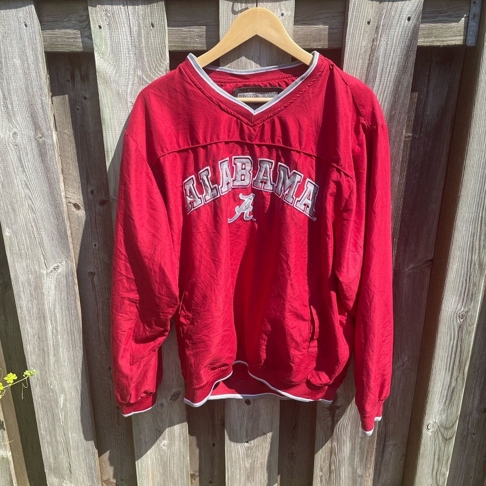 vintage red Alabama crimson tide pullover windbreaker